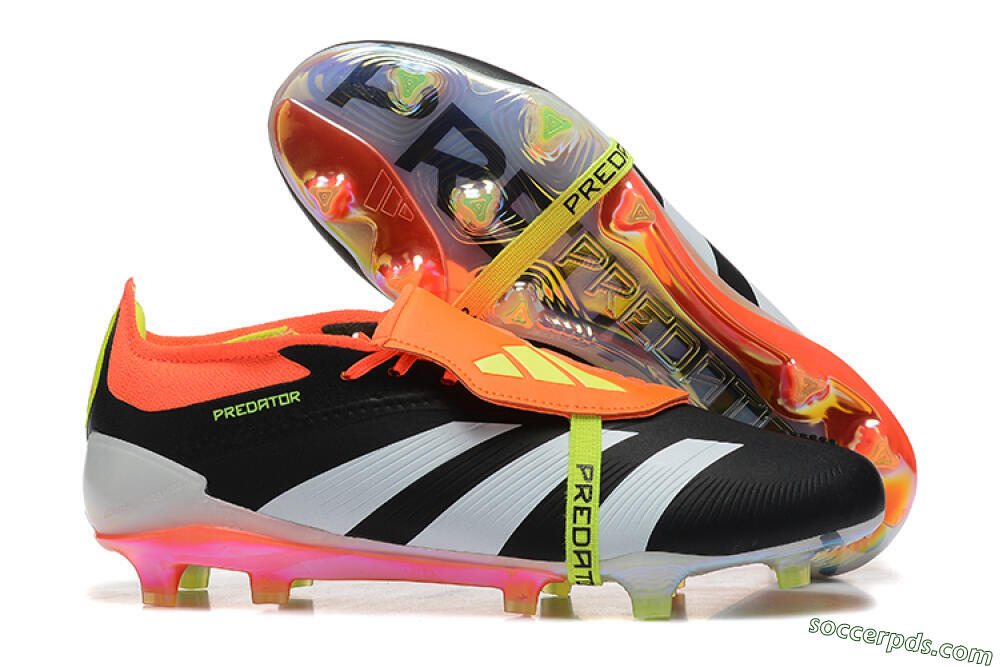 Adidas Predator Elite Foldover Tongue FG Low-Tops Football Boots - White/Black/Red 1
