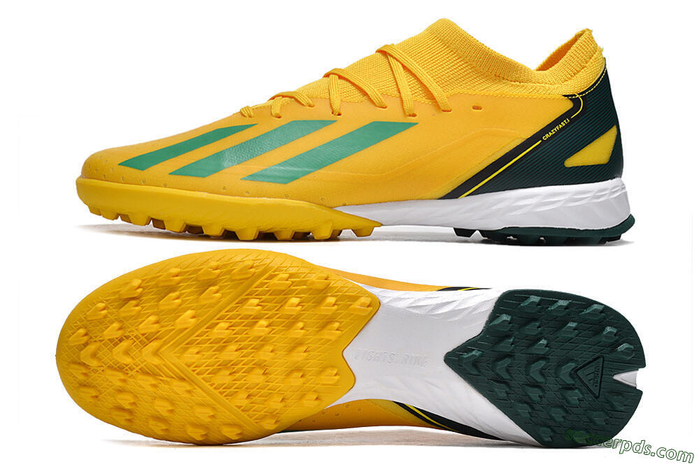 Adidas X Crazyfast.3 TF Low-Tops Football Shoes - Yellow/Blue/White 0