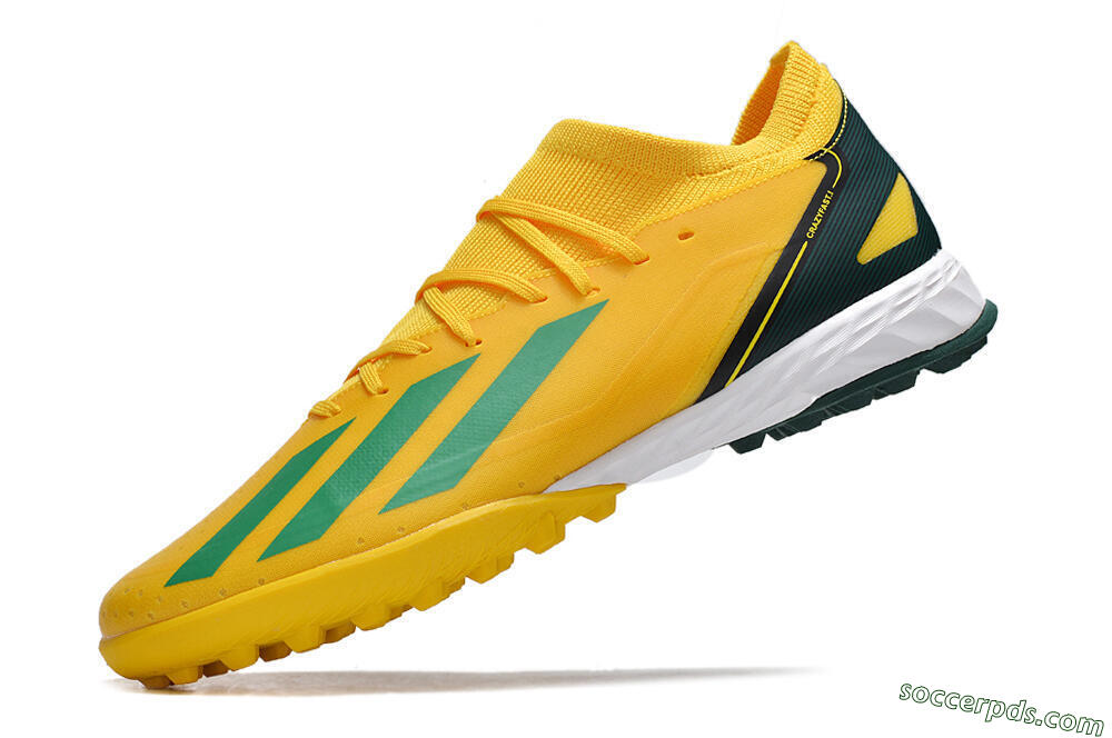 Adidas X Crazyfast.3 TF Low-Tops Football Shoes - Yellow/Blue/White 5