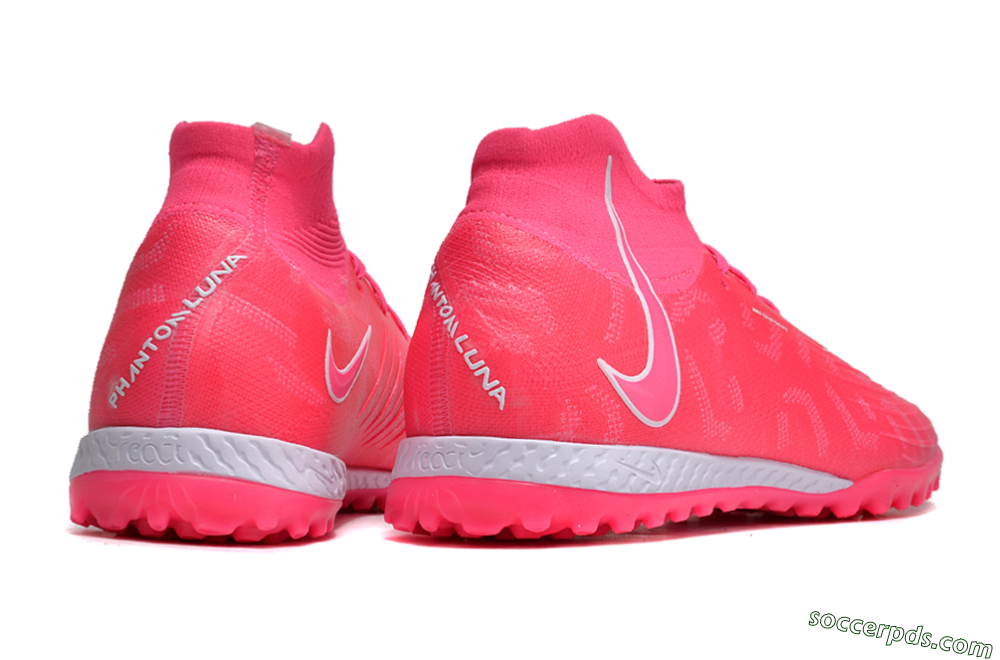 Nike Phantom Luna Elite NU TF High-Tops Football Shoes - Pink/White 6