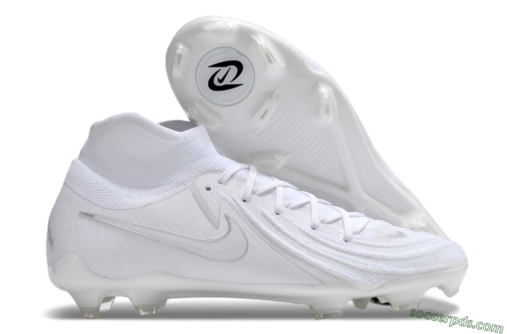 Nike Phantom Luna Elite NU FG High-Tops Football Boots - White/Silver 1