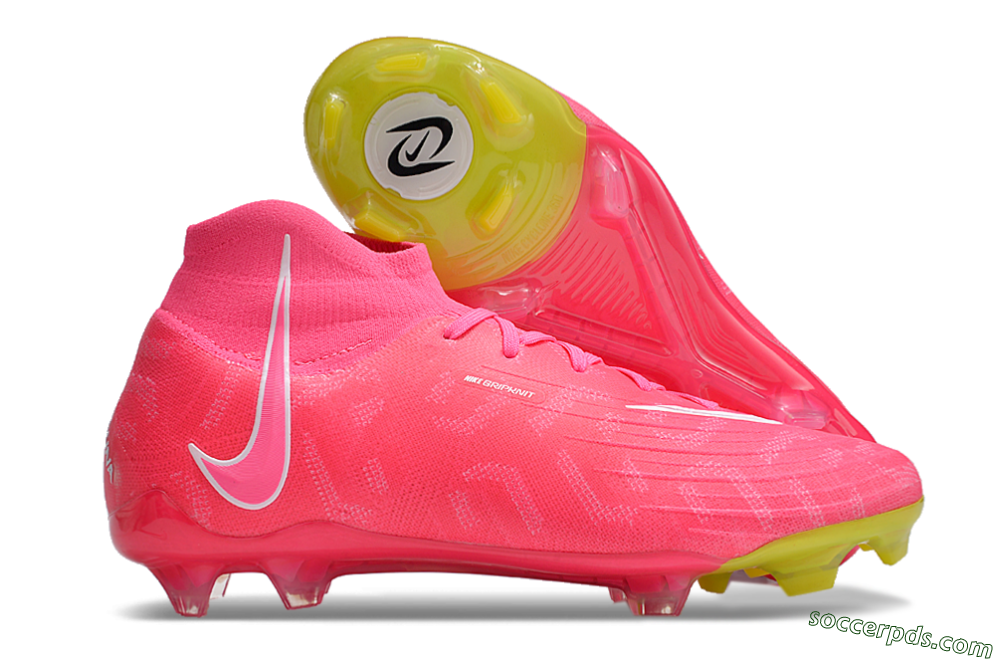 Nike Phantom Luna Elite NU FG High-Tops Football Boots - Pink/White/Yellow 1