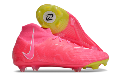 Nike Phantom Luna Elite NU FG High-Tops Football Boots - Pink/White/Yellow