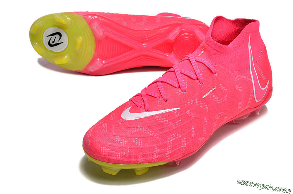 Nike Phantom Luna Elite NU FG High-Tops Football Boots - Pink/White/Yellow 3