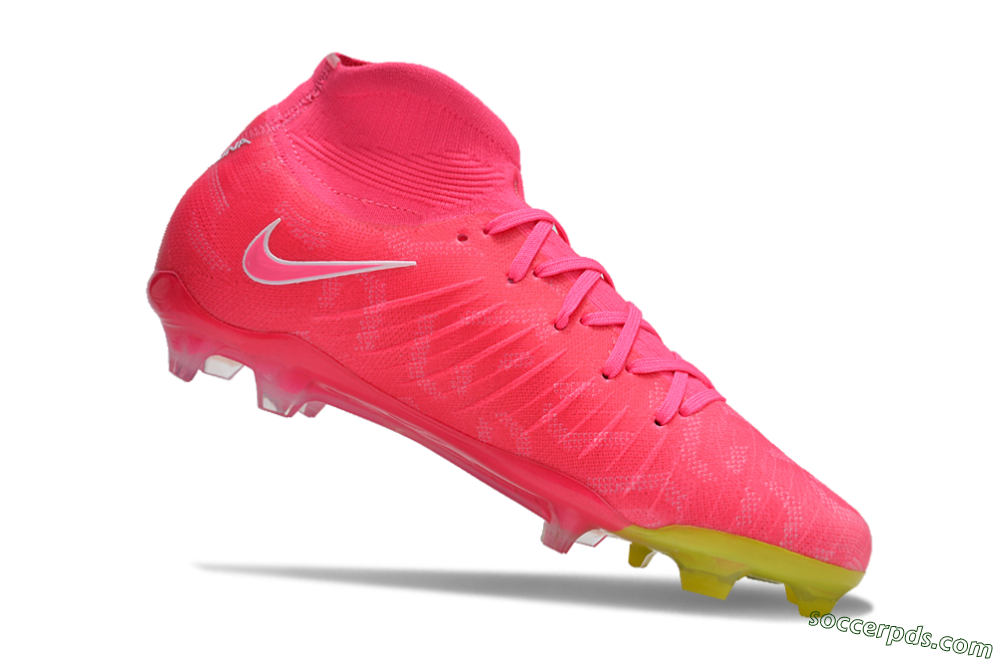 Nike Phantom Luna Elite NU FG High-Tops Football Boots - Pink/White/Yellow 4