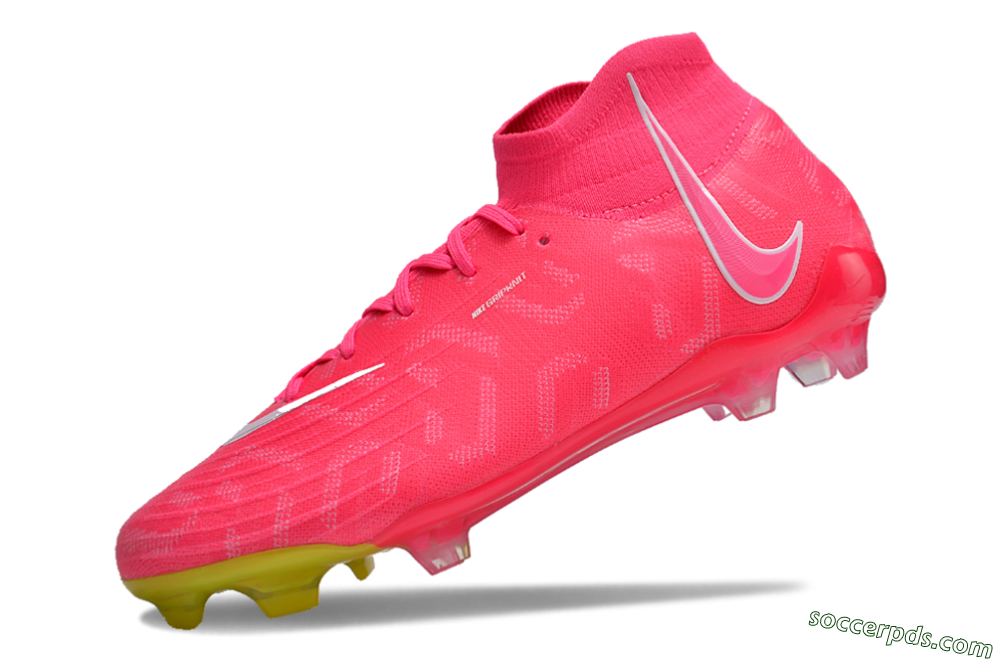 Nike Phantom Luna Elite NU FG High-Tops Football Boots - Pink/White/Yellow 5