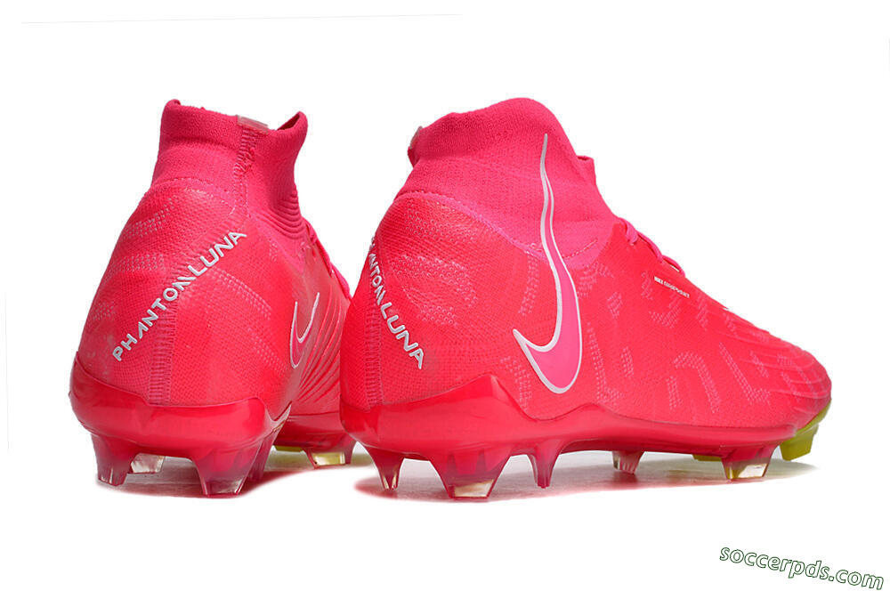 Nike Phantom Luna Elite NU FG High-Tops Football Boots - Pink/White/Yellow 6