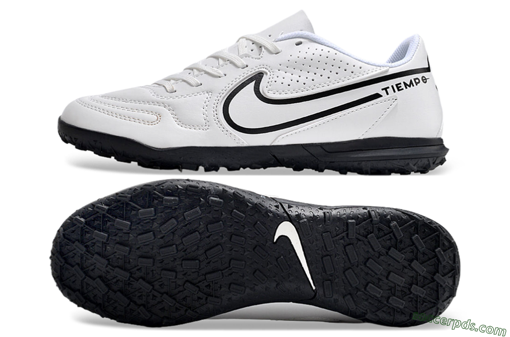 Nike Tiempo Legend 9 Club TF Low-Tops Football Shoes - White/Black 0