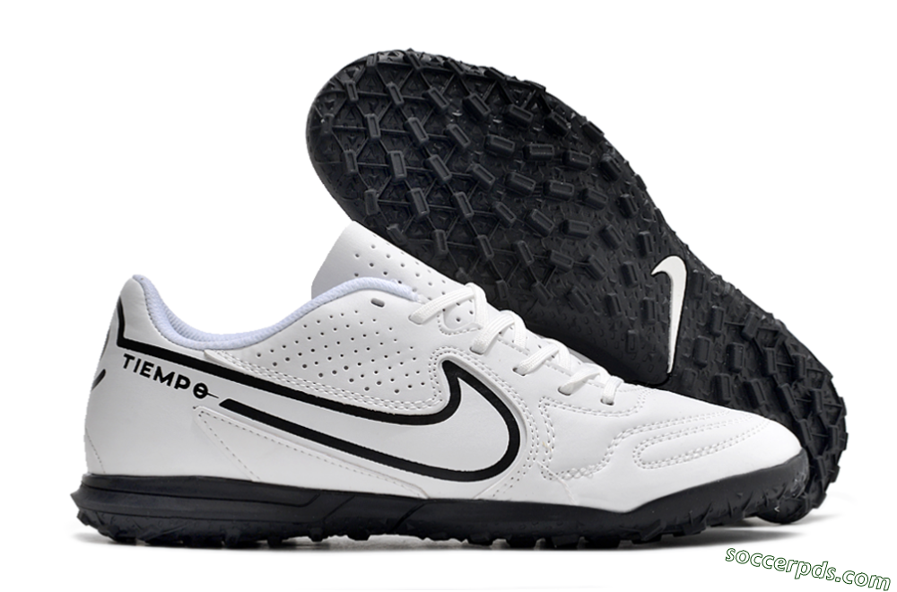 Nike Tiempo Legend 9 Club TF Low-Tops Football Shoes - White/Black 1