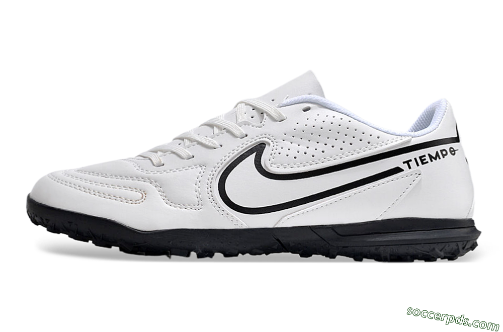 Nike Tiempo Legend 9 Club TF Low-Tops Football Shoes - White/Black 2