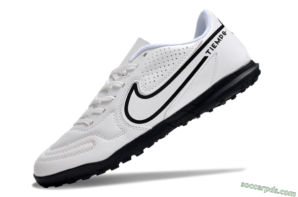 Nike Tiempo Legend 9 Club TF Low-Tops Football Shoes - White/Black 5