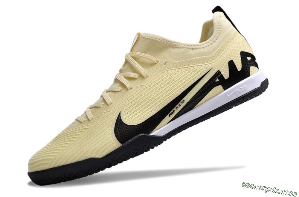Nike Air Zoom Mercurial Vapor 15 Pro IC Low-Tops Football Shoes - Beige/Black/White 5