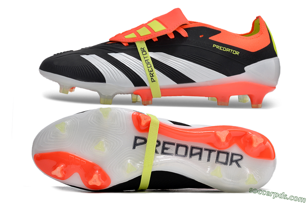 Adidas Predator Elite Foldover Tongue FG Low-Tops Football Boots - Black/White/Red 0