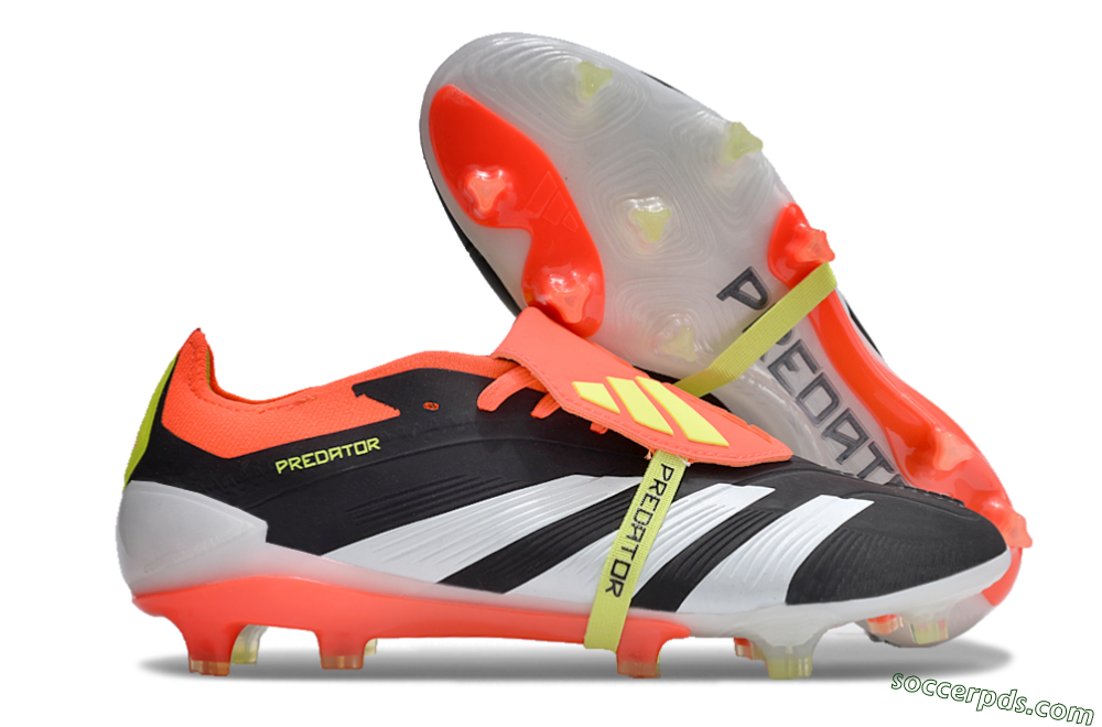 Adidas Predator Elite Foldover Tongue FG Low-Tops Football Boots - Black/White/Red 1