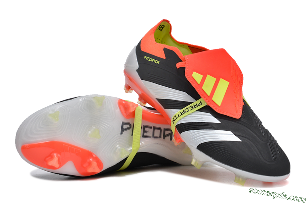 Adidas Predator Elite Foldover Tongue FG Low-Tops Football Boots - Black/White/Red 3