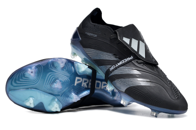 Adidas Predator Elite Foldover Tongue FG Low-Tops Football Boots - Black/Silver/Jade