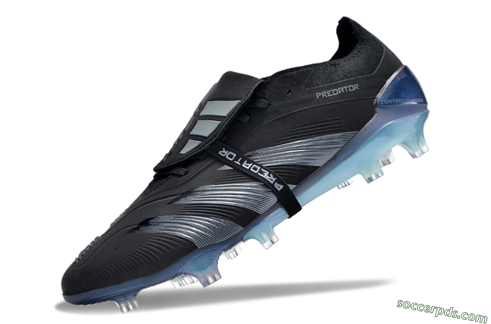 Adidas Predator Elite Foldover Tongue FG Low-Tops Football Boots - Black/Silver/Jade 5