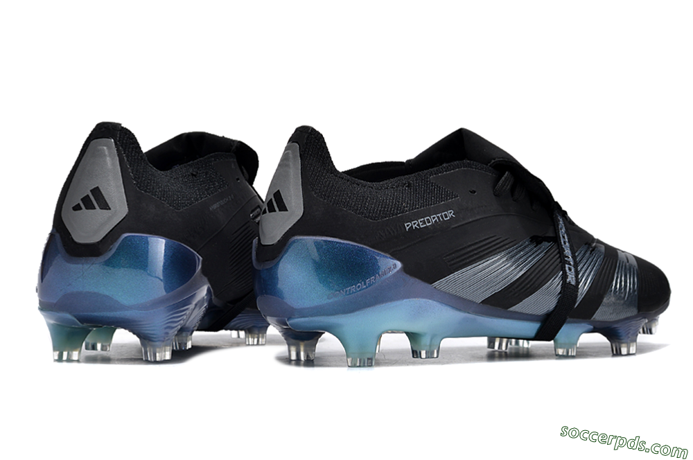 Adidas Predator Elite Foldover Tongue FG Low-Tops Football Boots - Black/Silver/Jade 6