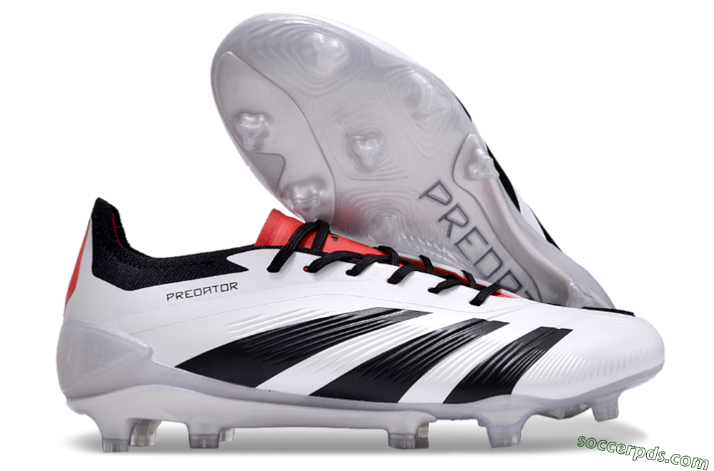 Adidas Predator Accuracy 2024 FG Low-Tops Football Boots - White/Black/Red 1
