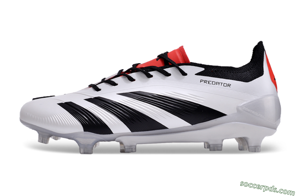 Adidas Predator Accuracy 2024 FG Low-Tops Football Boots - White/Black/Red 2