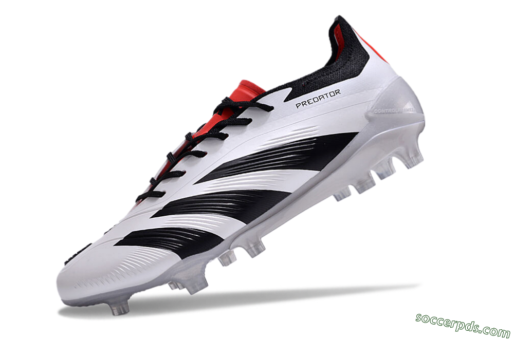 Adidas Predator Accuracy 2024 FG Low-Tops Football Boots - White/Black/Red 5