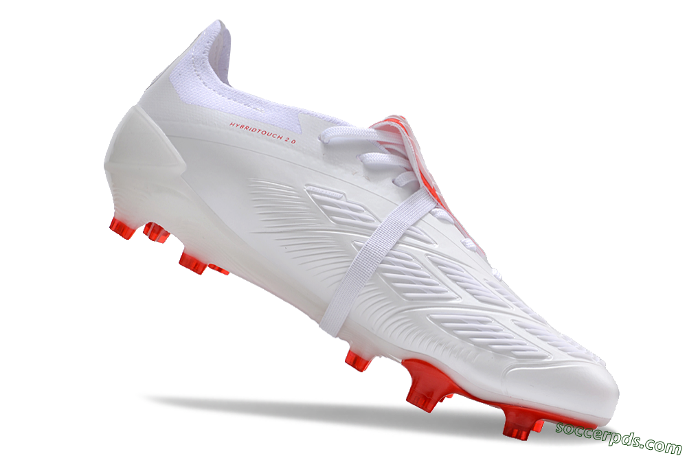 Adidas Predator Elite Foldover Tongue FG Low-Tops Football Boots - White/Red 4