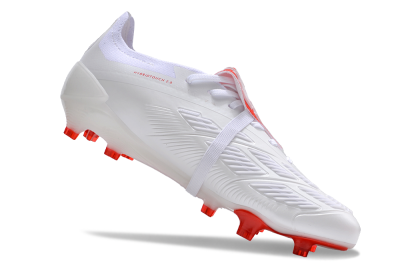 Adidas Predator Elite Foldover Tongue FG Low-Tops Football Boots - White/Red