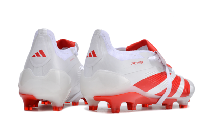 Adidas Predator Elite Foldover Tongue FG Low-Tops Football Boots - White/Red