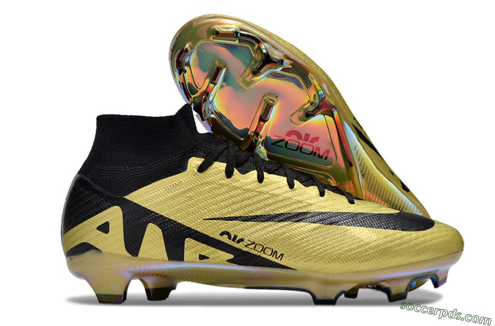 Nike Air Zoom Mercurial Superfly 9 Elite FG High-Tops Football Boots - Gold/Black 1