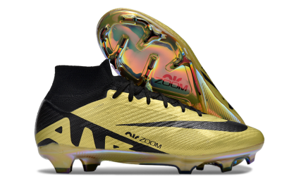 Nike Air Zoom Mercurial Superfly 9 Elite FG High-Tops Football Boots - Gold/Black
