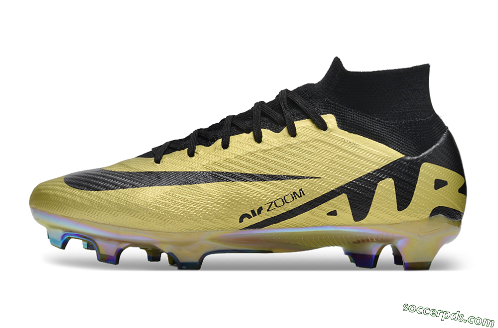 Nike Air Zoom Mercurial Superfly 9 Elite FG High-Tops Football Boots - Gold/Black 2