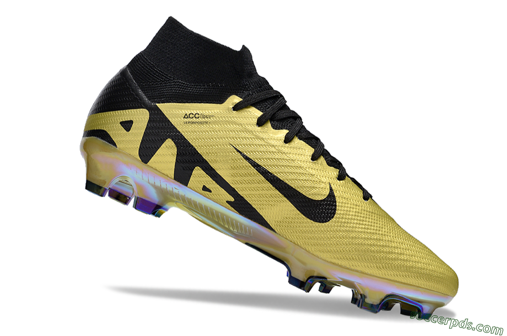 Nike Air Zoom Mercurial Superfly 9 Elite FG High-Tops Football Boots - Gold/Black 4