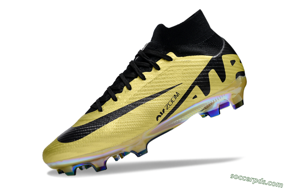 Nike Air Zoom Mercurial Superfly 9 Elite FG High-Tops Football Boots - Gold/Black 5