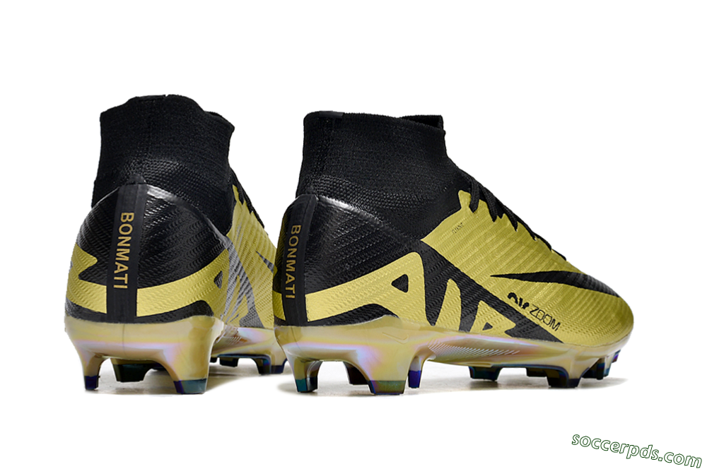 Nike Air Zoom Mercurial Superfly 9 Elite FG High-Tops Football Boots - Gold/Black 6