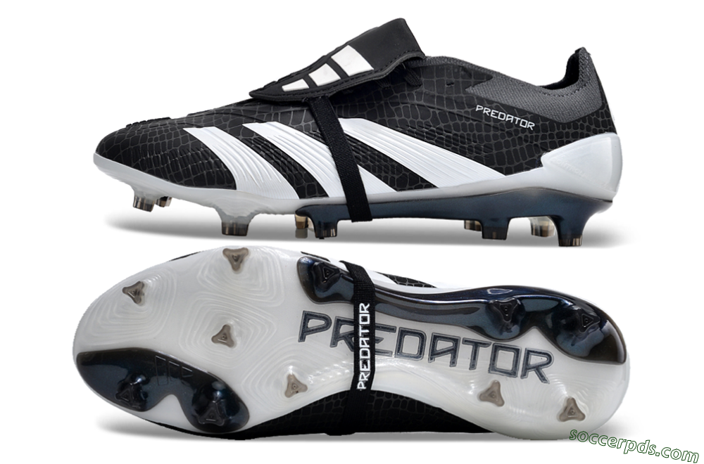 Adidas Predator Elite Foldover Tongue FG Low-Tops Football Boots - Black/White 0