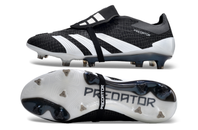 Adidas Predator Elite Foldover Tongue FG Low-Tops Football Boots - Black/White