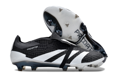Adidas Predator Elite Foldover Tongue FG Low-Tops Football Boots - Black/White