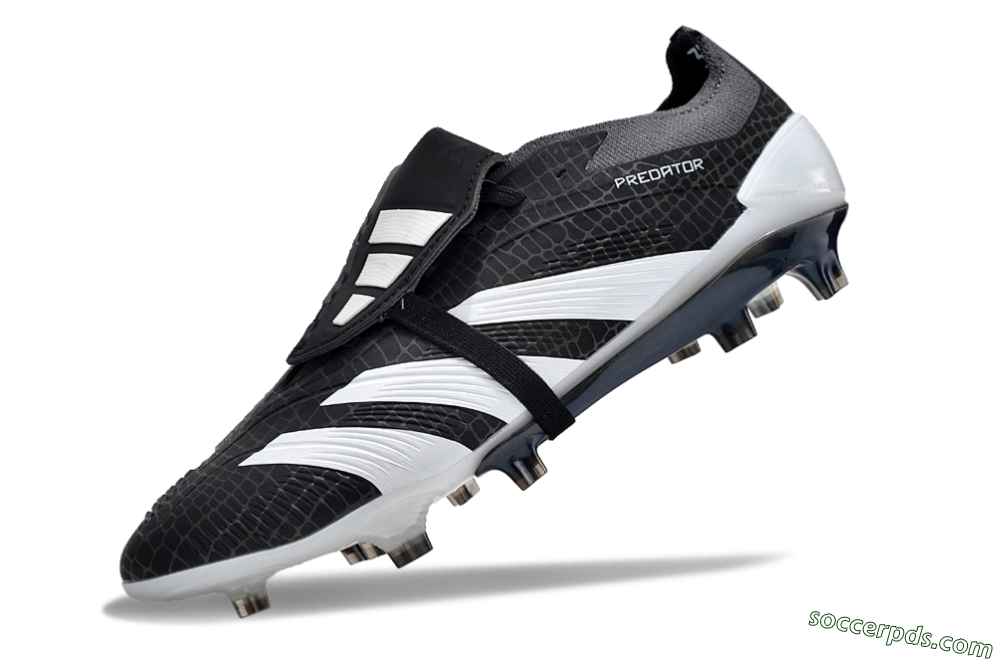 Adidas Predator Elite Foldover Tongue FG Low-Tops Football Boots - Black/White 5