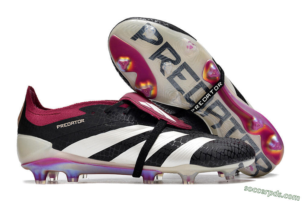 Adidas Predator Accuracy+ FG Low-Tops Football Boots - Black/White/Purple 1