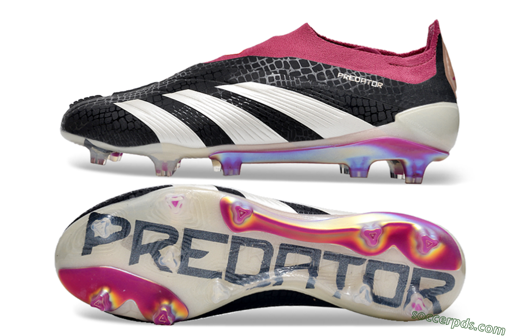 Adidas Predator Accuracy+ FG Low-Tops Football Boots - Black/White/Pink 0