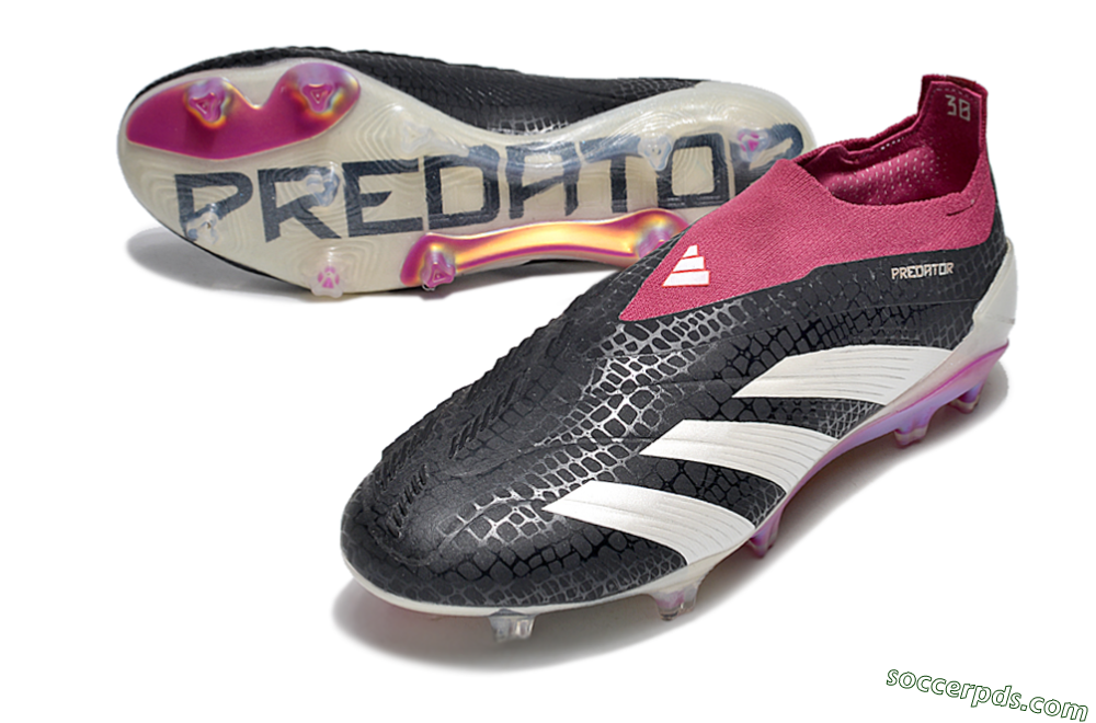 Adidas Predator Accuracy+ FG Low-Tops Football Boots - Black/White/Pink 3
