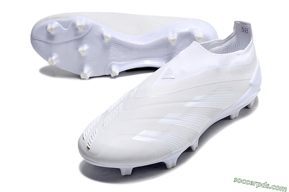 Adidas Predator Accuracy+ FG Low-Tops Football Boots - White/White 3