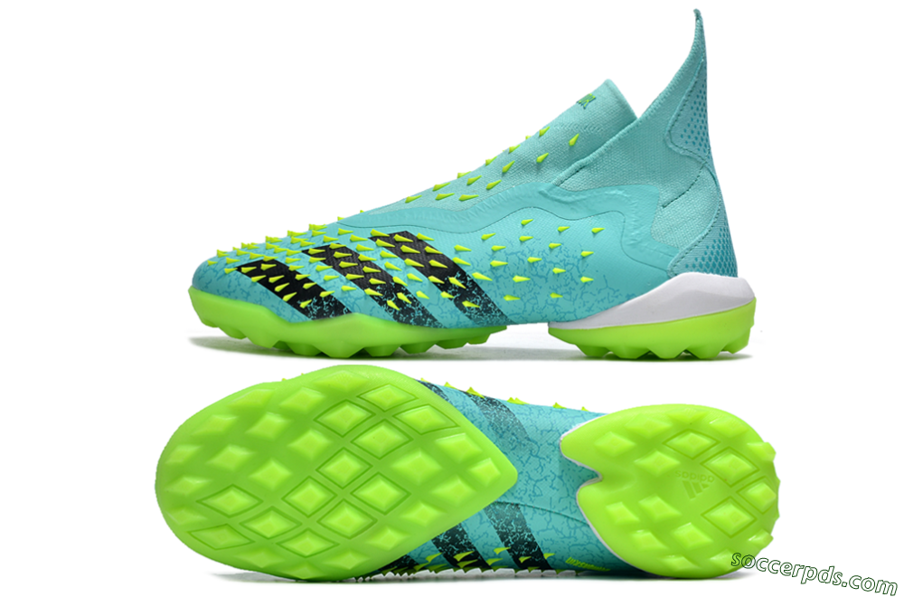 Adidas Predator Freak+ TF High-Tops Football Shoes - Blue/Black/Yellow 0
