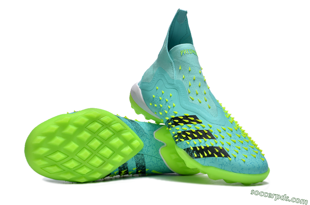 Adidas Predator Freak+ TF High-Tops Football Shoes - Blue/Black/Yellow 3