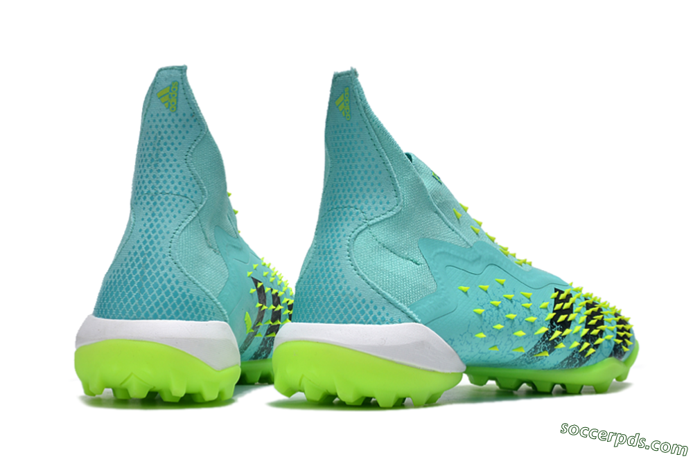 Adidas Predator Freak+ TF High-Tops Football Shoes - Blue/Black/Yellow 6
