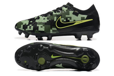 Nike Tiempo Legend 10 Elite FG Low-Tops Football Boots - Black/Camo/Yellow
