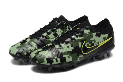 Nike Tiempo Legend 10 Elite FG Low-Tops Football Boots - Black/Camo/Yellow