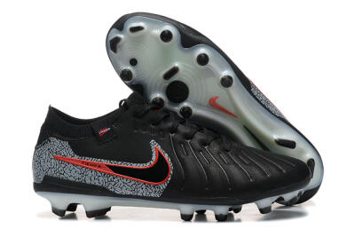 Nike Tiempo Legend 10 Elite FG Low-Tops Football Boots - Black/Red/Grey