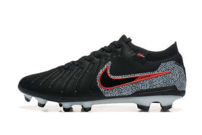 Nike Tiempo Legend 10 Elite FG Low-Tops Football Boots - Black/Red/Grey