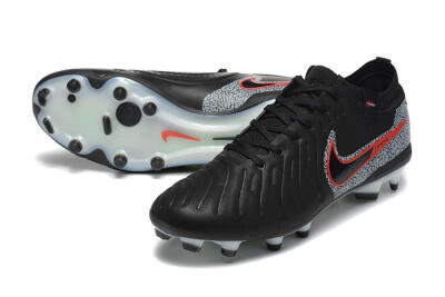 Nike Tiempo Legend 10 Elite FG Low-Tops Football Boots - Black/Red/Grey
